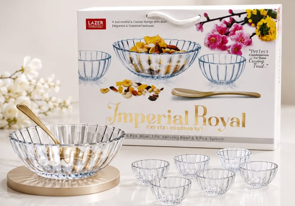 Imperial Royal Crystal Pudding Set